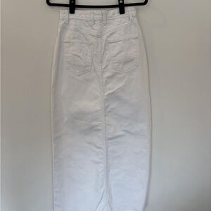 Zara White High-Waist Midi Skirt